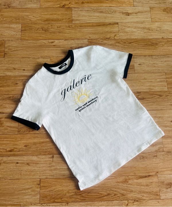 MUSINSA公式 | DNSR Sunset Half Ringer T-Shirt White