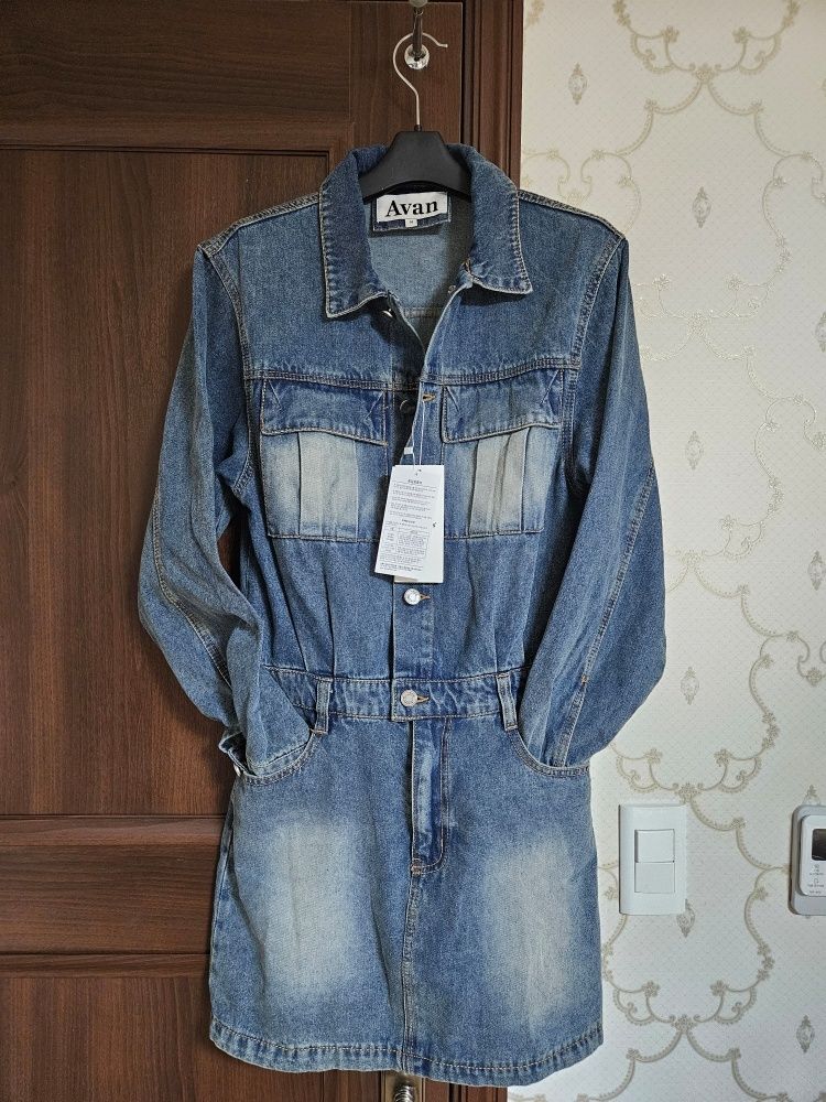 AVANDRESS★韓国★人気★Brush Denim Mini Dress - 2COL AVANDRESS☆韓国☆人気☆Brush Denim Mini Dress - 2COL