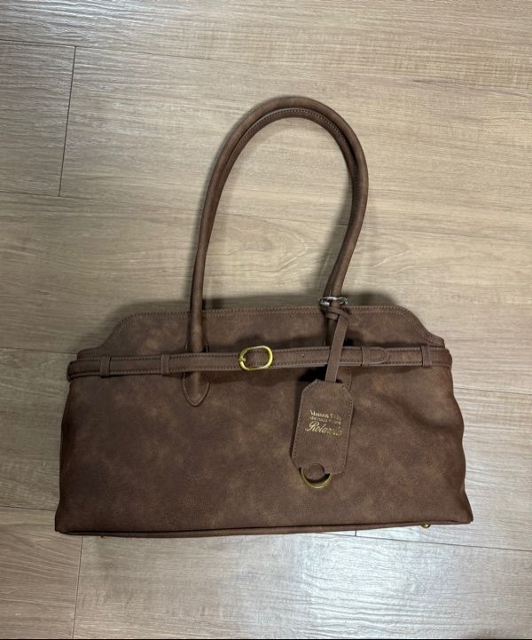 MUSINSA公式 | ROLAROLA BUCKLE TOTE BAG BROWN