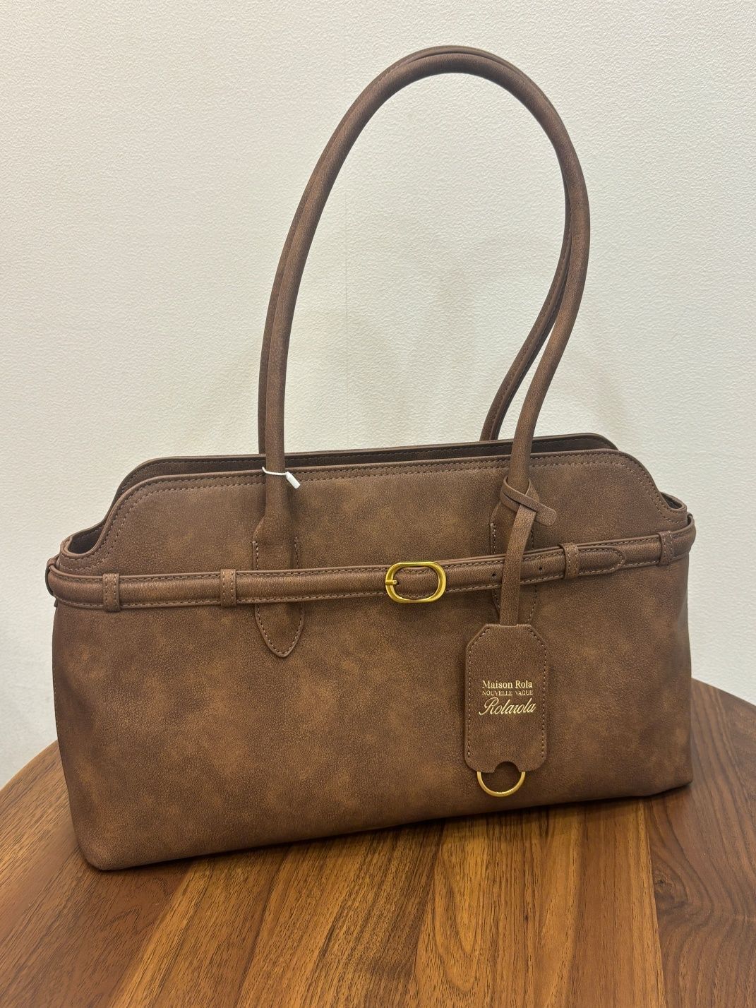 ● ROLAROLA ● 人気！BUCKLE TOTE BAG MUSINSA公式 | ROLAROLA BUCKLE TOTE BAG BROWN