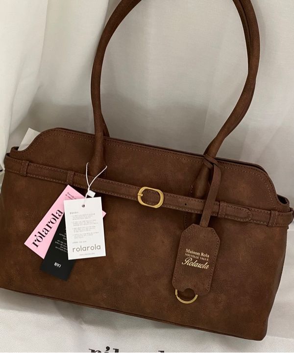 ● ROLAROLA ● 人気！BUCKLE TOTE BAG MUSINSA | ROLAROLA BUCKLE TOTE BAG BROWN