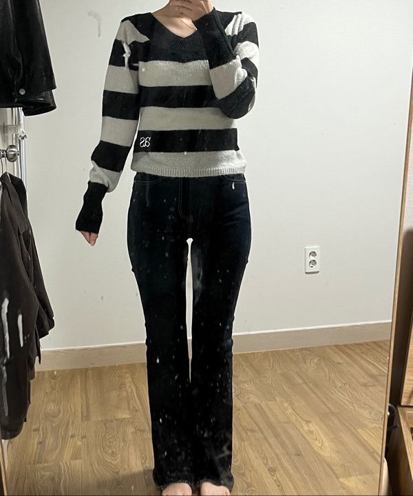 ASON アズオン PONY STRIPE KNIT MUSINSA公式 | ASON PONY STRIPE KNIT / BLACK