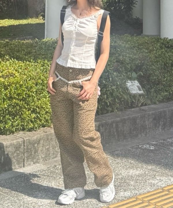 MUSINSA公式 | SETUPEXE LEOPARD LACE PANTS / BEIGE