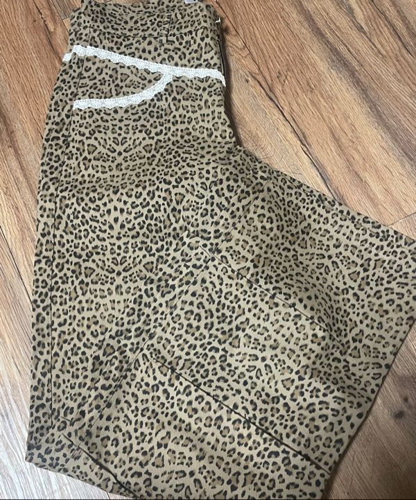 MUSINSA公式 | SETUPEXE LEOPARD LACE PANTS / BEIGE