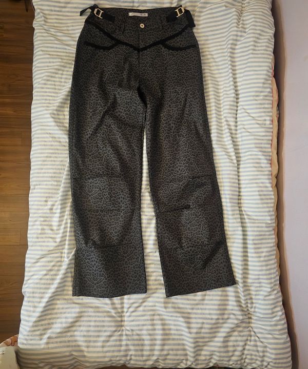 MUSINSA | SETUPEXE LEOPARD LACE PANTS / CHARCOAL