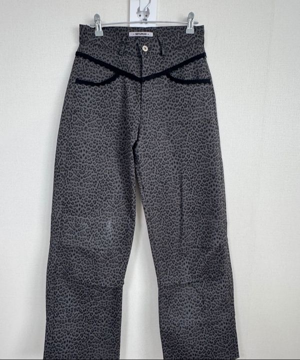 MUSINSA | SETUPEXE LEOPARD LACE PANTS / CHARCOAL
