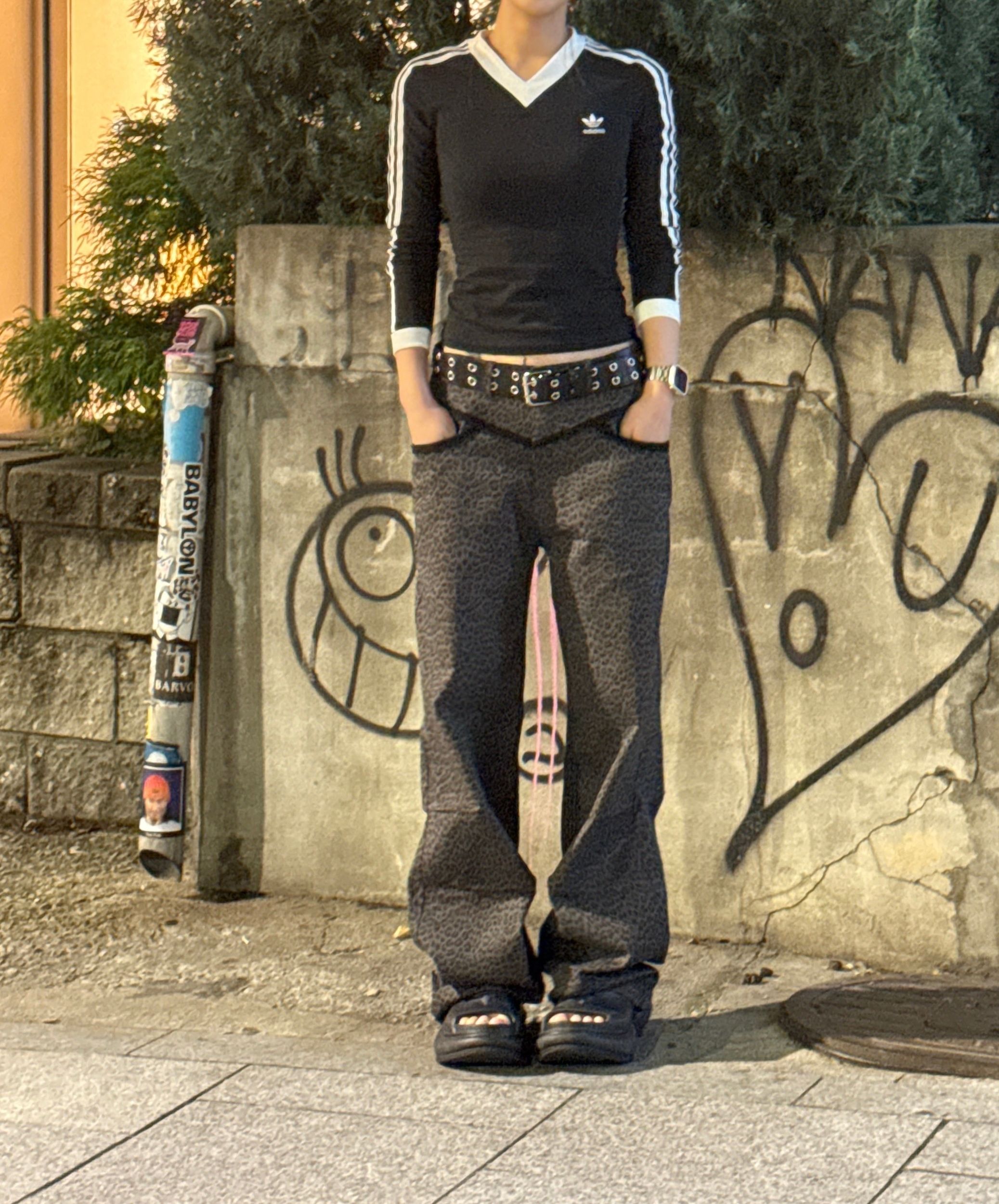 MUSINSA | SETUPEXE LEOPARD LACE PANTS / CHARCOAL