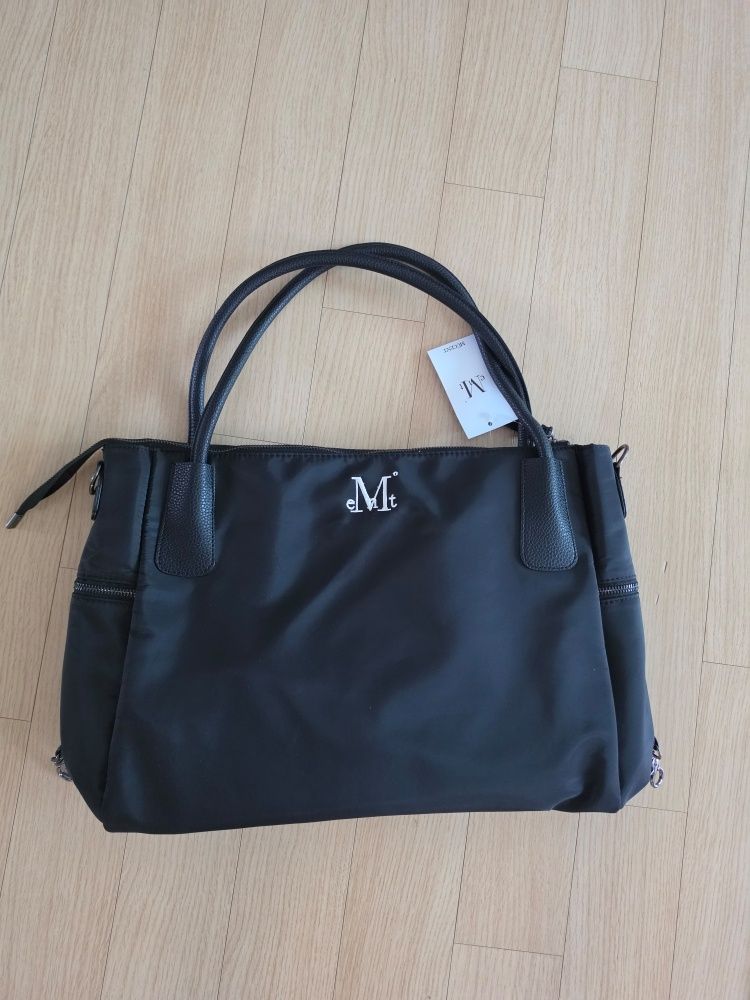 MUSINSA | MUCENT 4-Way Signature Logo Unisex Tote Bag