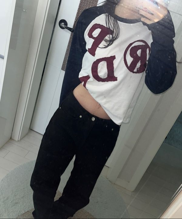 ◇PRENDA◇ PRDA BIG PATCH RAGLAN LONG SLEEVE GRAY MUSINSA | PRENDA PRDA BIG PATCH RAGLAN LONG SLEEVE GRAY