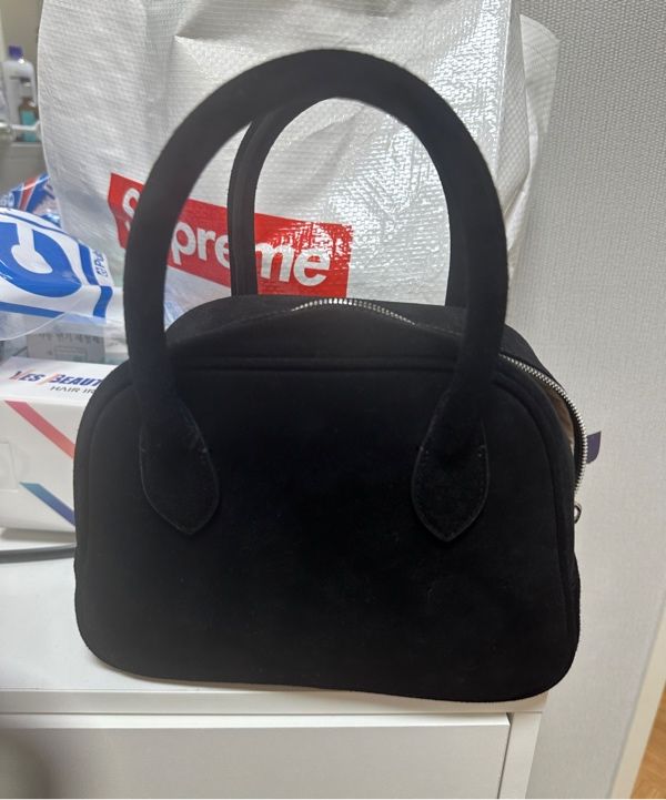 MUSINSA | DUNST FOR WOMEN SUEDE BOSTON TOTE BAG_UDBA5F202_BLACK