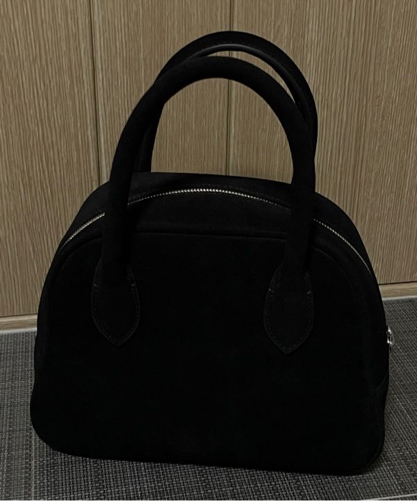 MUSINSA | DUNST FOR WOMEN SUEDE BOSTON TOTE BAG_UDBA5F202_BLACK