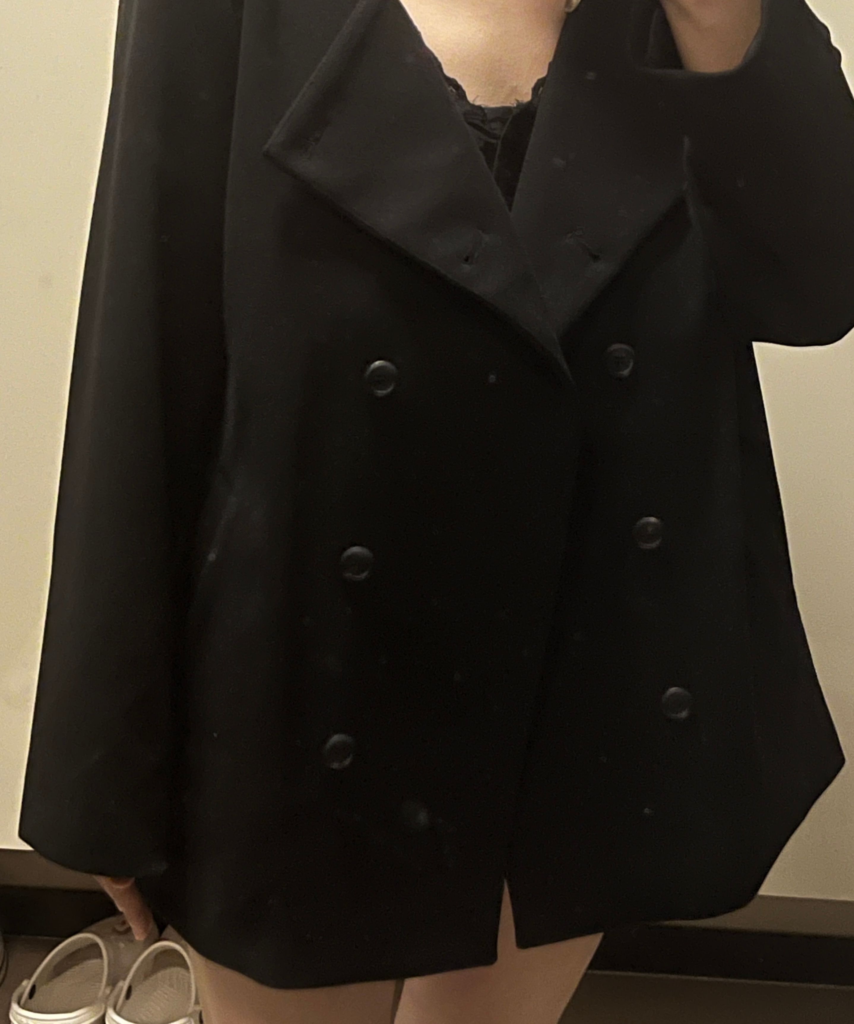 MUSINSA | LETTER FROM MOON Top Scarf Double Wool Jacket (Black)