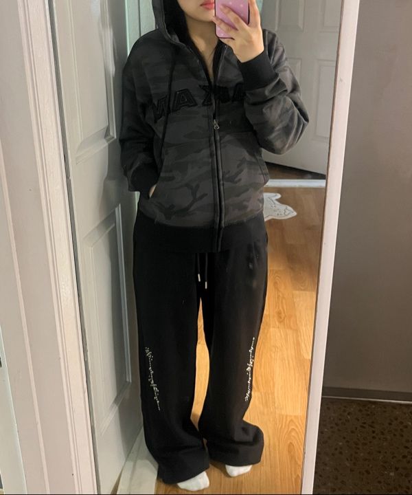 MUSINSA | ROCKCAKE Stone Beads 2way Jogger - Black