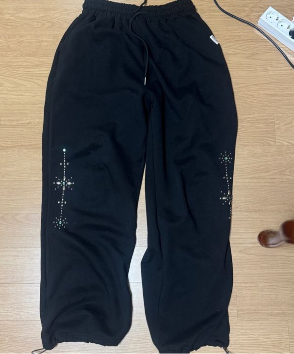 ★24-25FW新作★ROCKCAKE★Stone Beads 2way Jogger MUSINSA | ROCKCAKE Stone Beads 2way Jogger - Black