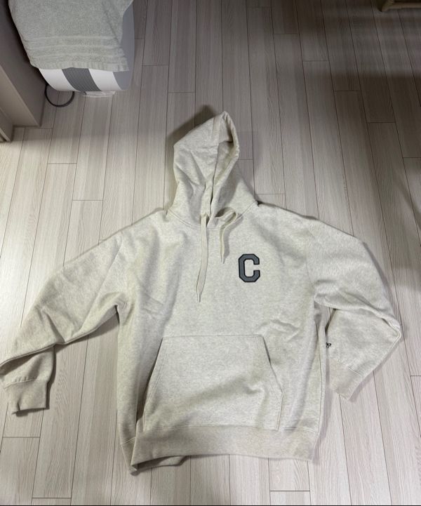 MUSINSA | COVERNAT C Logo Fleece Hoodie Oatmeal