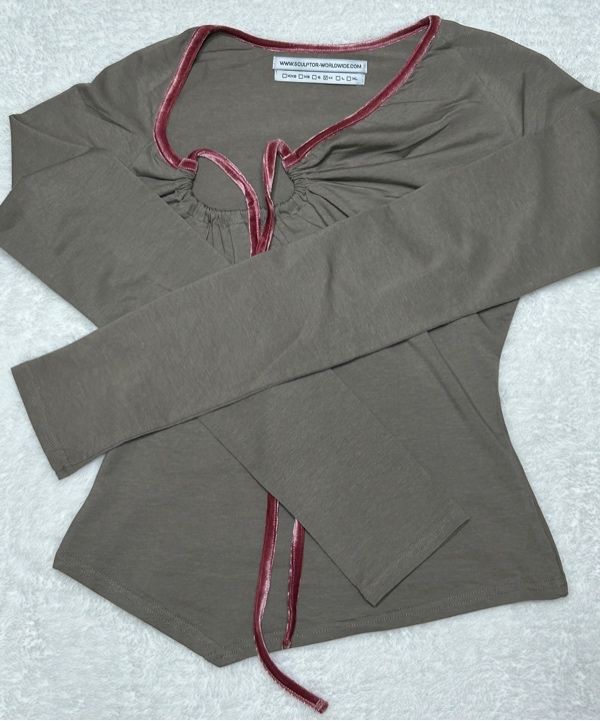 【SCULPTOR】ゼンベルベットトリミングトップトープ MUSINSA | SCULPTOR Zen Velvet Trimming Top Taupe