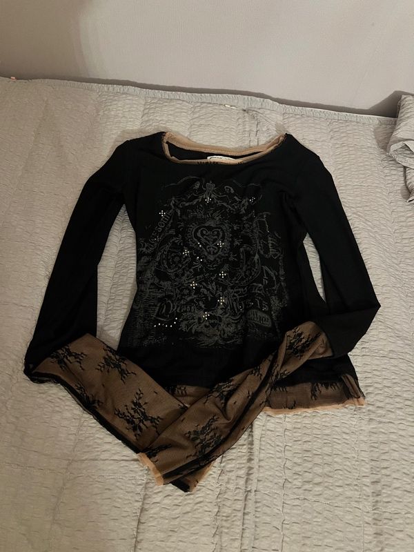SCULPTOR triple lace layered tee トップス 在庫少なめ！☆IVE レイ 着用！！【SCULPTOR】Triple Lace
