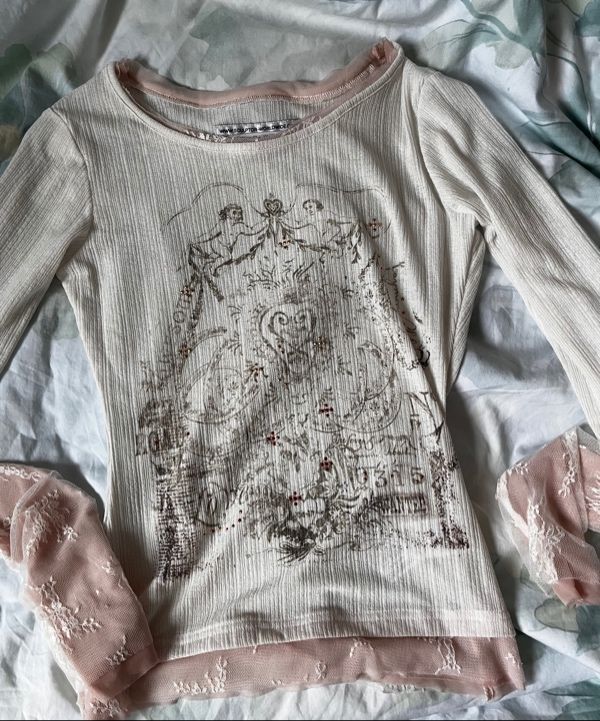 MUSINSA公式 | SCULPTOR Triple Lace Layered Tee Ivory
