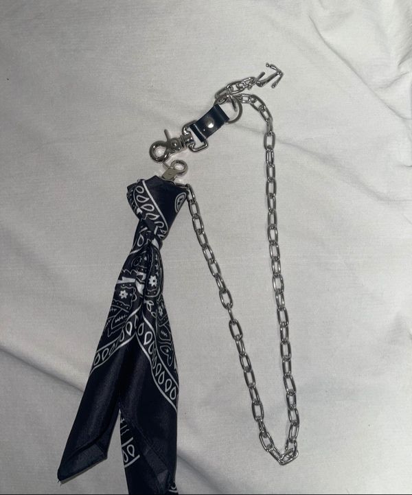 キーホルダー・キーリング SCHISM INDUCING BANDANA CHAIN BLACK MUSINSA | SCHISM INDUCING BANDANA CHAIN BLACK