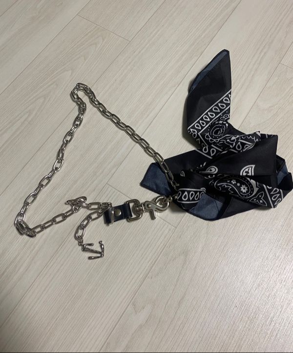 ◆SCHISM INDUCING◆ BANDANA CHAIN BLACK SB6AC18BK MUSINSA | SCHISM INDUCING BANDANA CHAIN BLACK