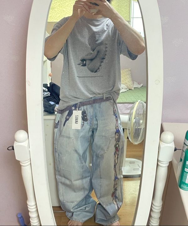 [GRAILZ] KEY CHAIN ILLUSION SWEATPANTS /追跡付 KEY CHAIN ILLUSION SWEATPANTS [BLUE] - GRAILZ