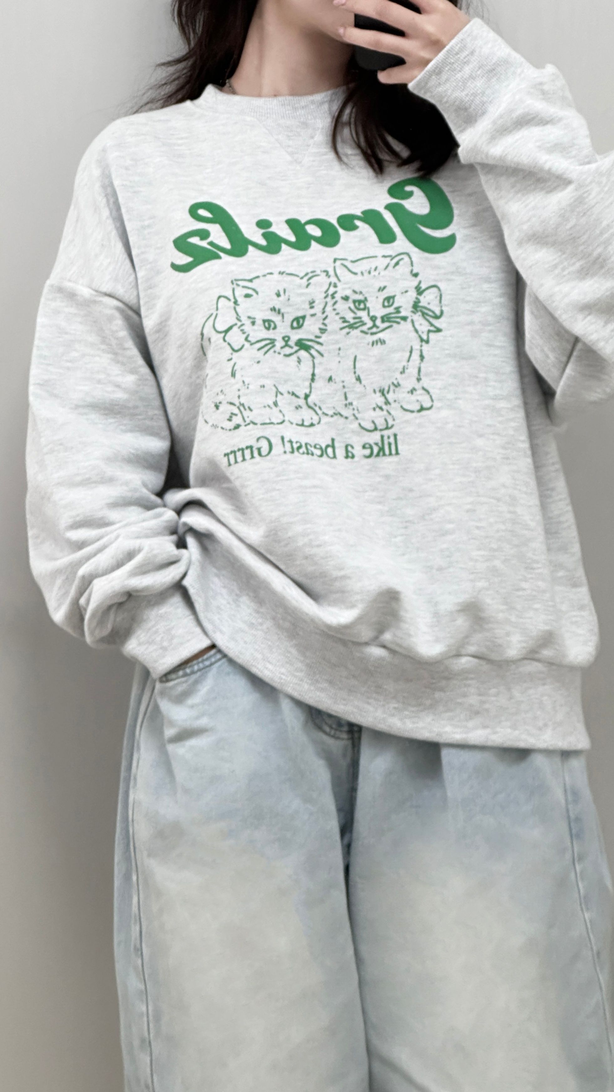 【GRAILZ】NEKO DREAM SWEATSHIRT [RED] MUSINSA | GRAILZ NEKO DREAM SWEATSHIRT [MELANGE GREY]
