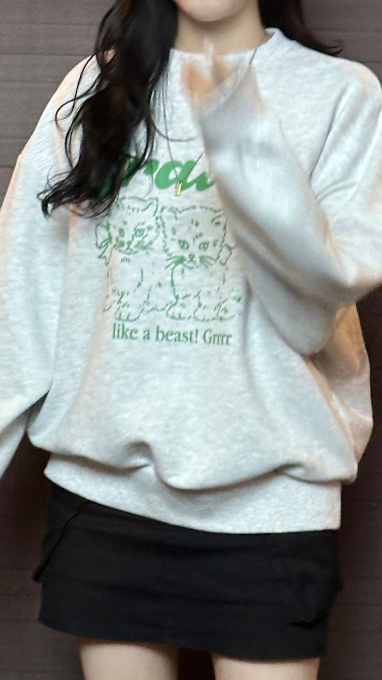 【GRAILZ】NEKO DREAM SWEATSHIRT [MELANGE GREY] MUSINSA | GRAILZ NEKO DREAM SWEATSHIRT [MELANGE GREY]