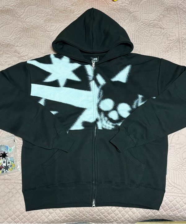 [ NICE GHOST CLUB]★24FW★3STARS HATE HOODIE ZIP UP MUSINSA | NICE GHOST CLUB GHOST 3STAR HOODIE ZIP UP_NAVY