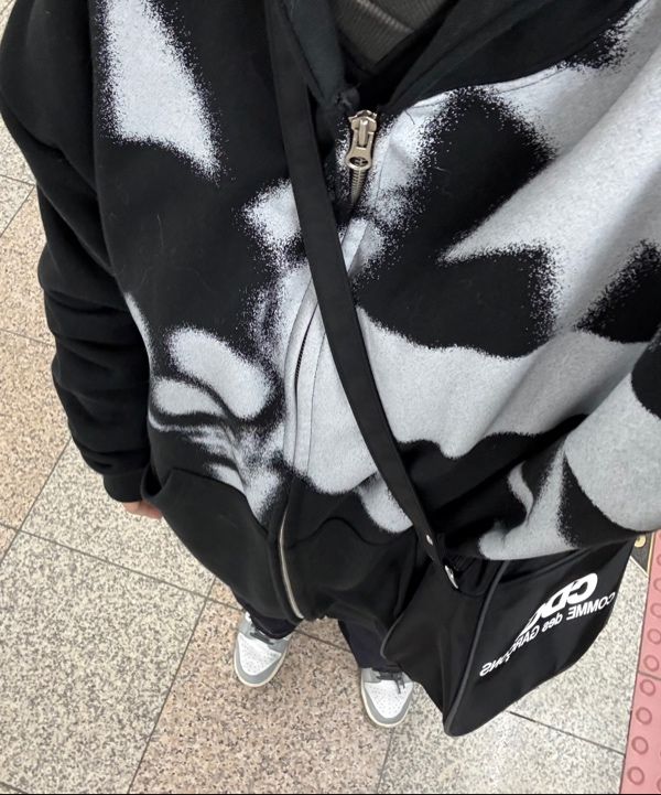MUSINSA | NICE GHOST CLUB SPRAY SKULL 3STAR HOODIE ZIP
