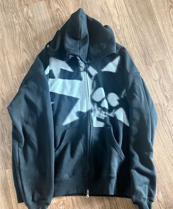 Nice Ghost Club★韓国★人気★SPRAY SKULL 3STAR HOODIE ZIP UP MUSINSA | NICE GHOST CLUB SPRAY SKULL 3STAR HOODIE ZIP