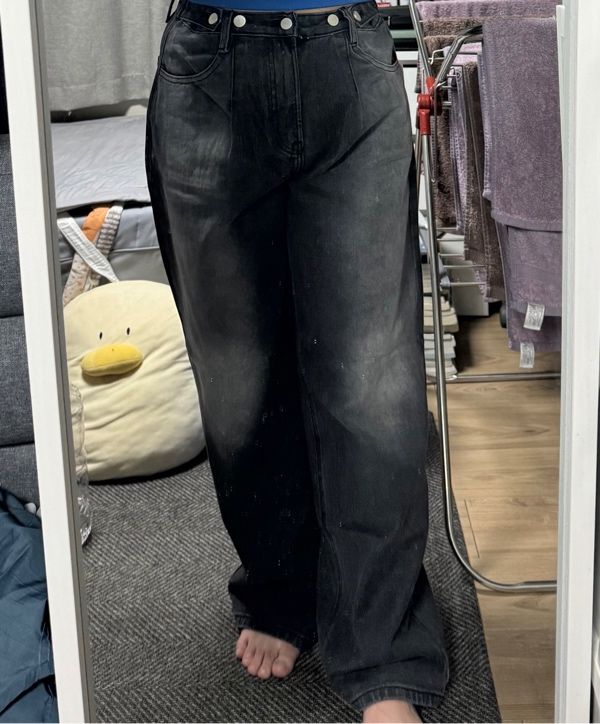 ◆UNKNOWN PLANET◆ Vintage one-tuck wide denim pants sand bl MUSINSA公式 | UNKNOWN PLANET Custom one-tuck wide denim
