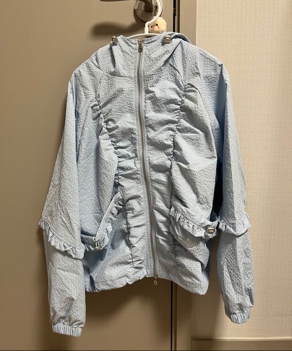 最安価格 PA TRUE IS LUV | MUSINSA公式 FRILL WINDBREAKER(SKY SHIRRING ジャケット・アウター