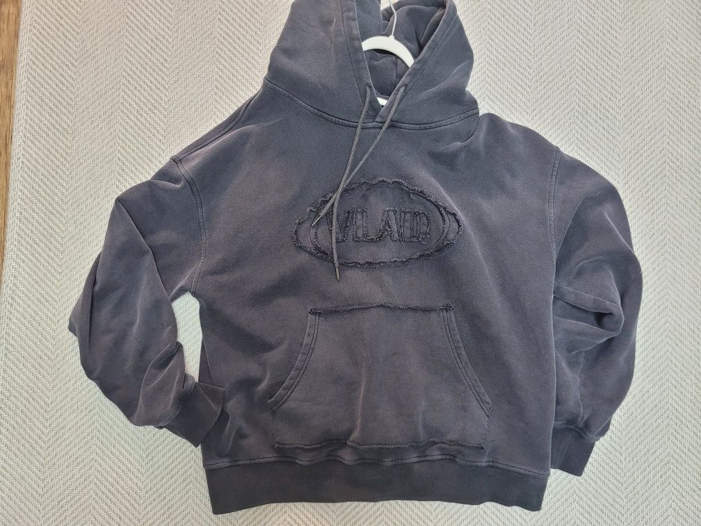 ★DIMITRI BLACK★ VLAD cut-off applique hood zip-up charcoal MUSINSA | DIMITRI BLACK VLAD Cut-off Applique Hooded Zip