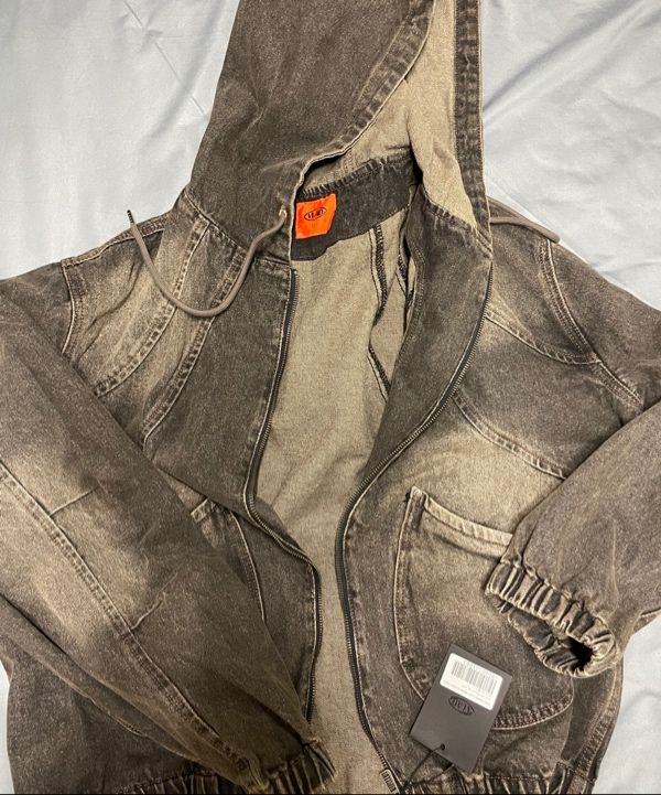 MUSINSA | DIMITRI BLACK VLAD Washed Slash Denim Hooded