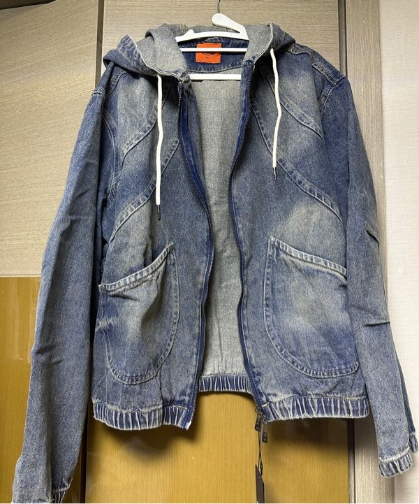 MUSINSA | DIMITRI BLACK VLAD Washed Slash Denim Hooded