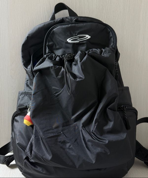 MUSINSA公式 | OPENING PROJECT Logo Mini Backpack - Black