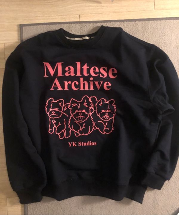 ★ Wai Kei★ Maltese Archive Line Graphic Man to Man 5 COLO MUSINSA | WAI KEI Maltese Archive Line Graphic Man to Man 5