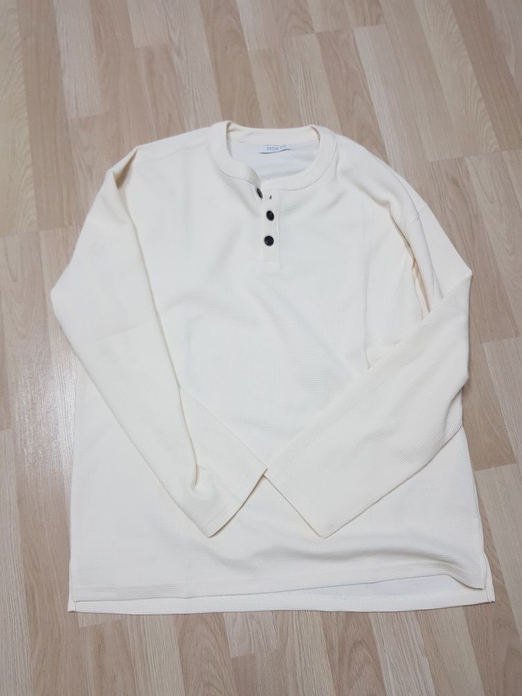 ★DRAW FIT★ Tencel Cotton Waffle Henley Neck T-Shirt [IVORY MUSINSA | DRAW FIT Tencel Cotton Waffle Henley Neck T-Shirt