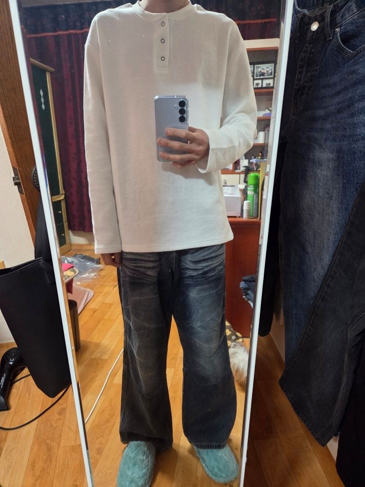 ★TRILLION★ Brightening crack washed denim pants SAND BLUE MUSINSA | TRILLION Brightening Crack Washing Denim Pants