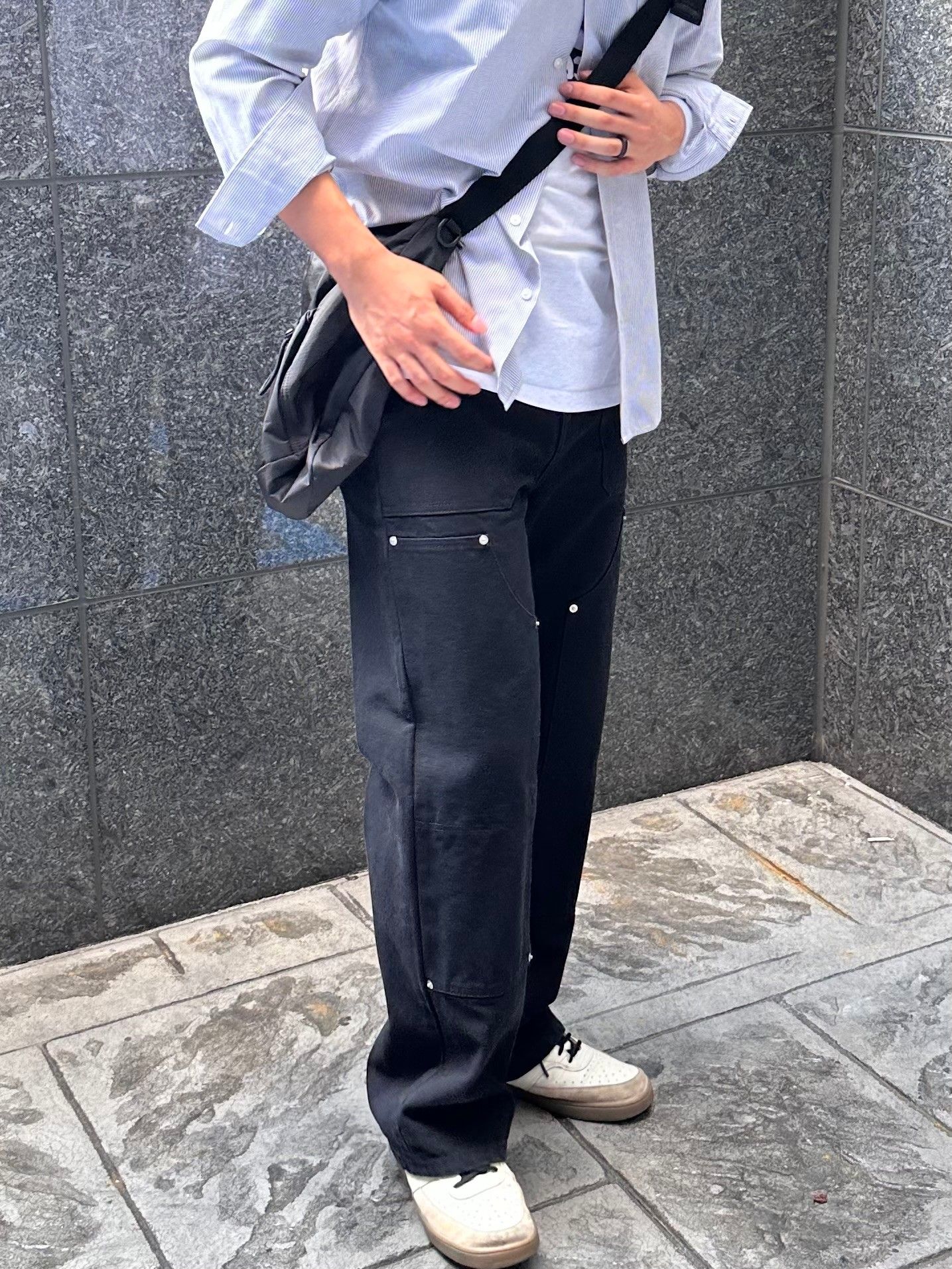MUSINSA公式 | DRAW FIT Washed Double Knee Carpenter Work
