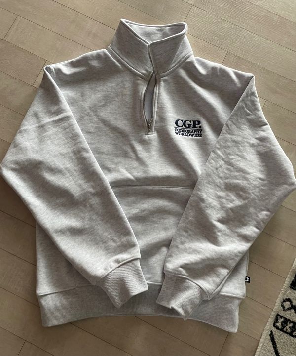 MUSINSA | Codegraphy CGP Small Square Logo Half Zip-up_Light