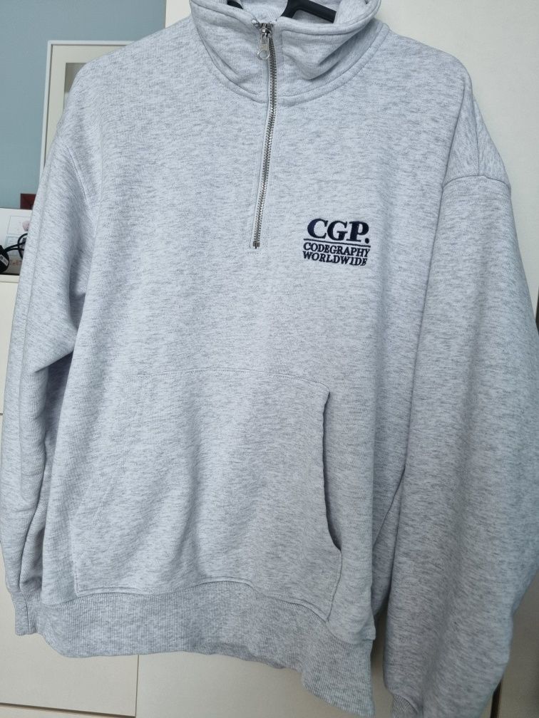 ★codegraphy★ CGP Small Square Logo Half Zip Upright Gray MUSINSA | Codegraphy CGP Small Square Logo Half Zip-up_Light
