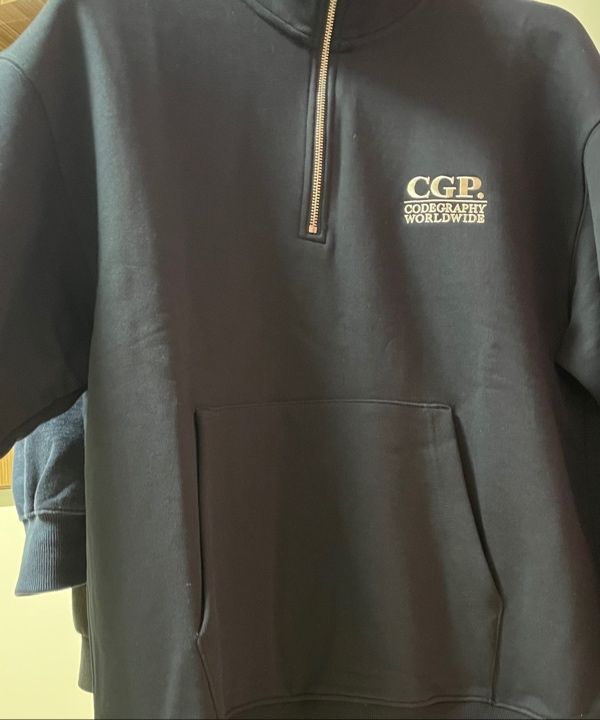 MUSINSA | Codegraphy CGP Small Square Logo Half Zip-up_Navy