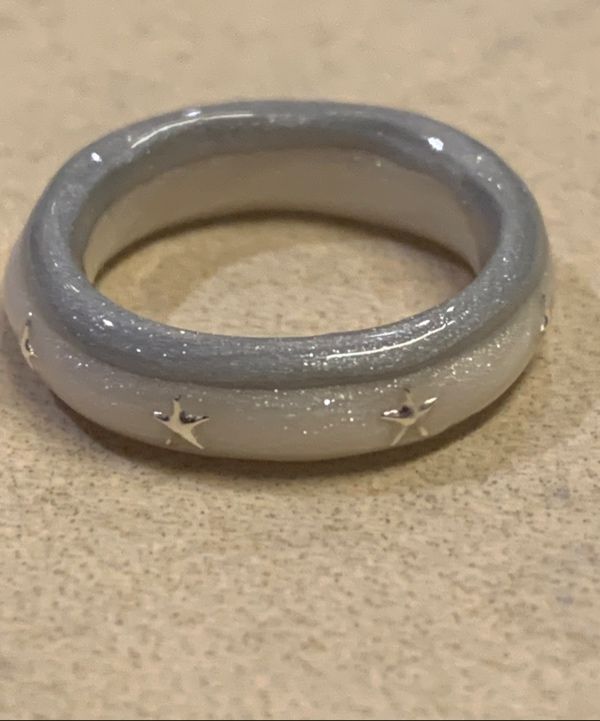 [韓国人気ジュエリー] nff star two track ring-grey star two track ring-grey - nff