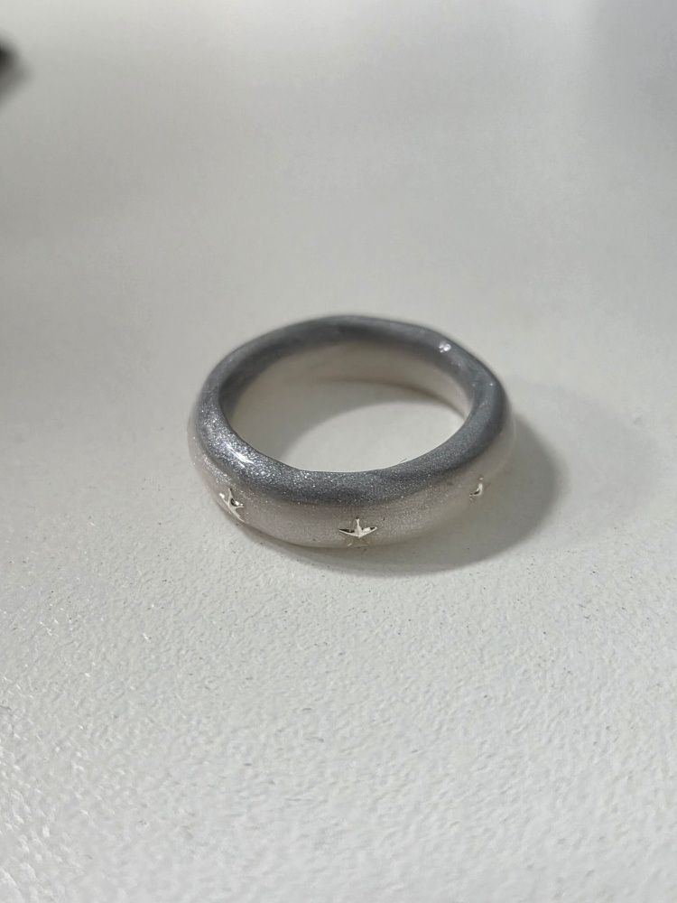 [韓国人気ジュエリー] nff star two track ring-grey MUSINSA公式 | NFF star two track ring-grey