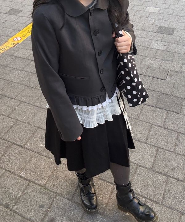 ジャケット・アウター oheshio ROUND FRILL JACKET CHARCOAL MUSINSA | OHESHIO ROUND FRILL JACKET, CHARCOAL