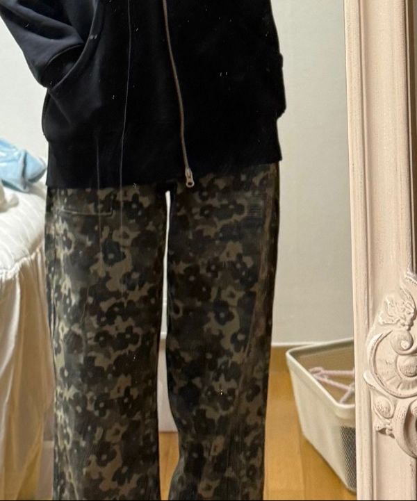 ★24-25FW新作★YOUHEE★CAMO FLOWER FATIGUE PANTS ☆24-25FW新作☆YOUHEE☆CAMO FLOWER FATIGUE PANTS (YOUHEE