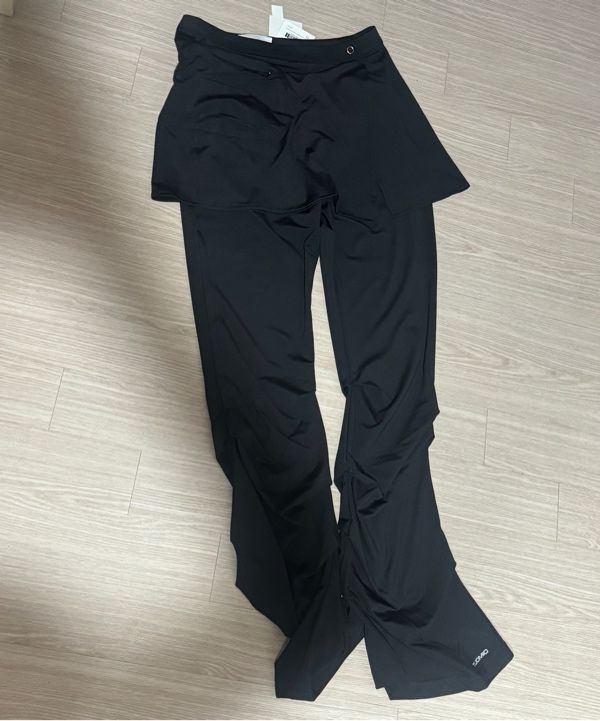 TUOMIO☆STRAPPY SKIRT PANTS MUSINSA | TUOMIO STRAPPY SKIRT PANTS [BLACK]