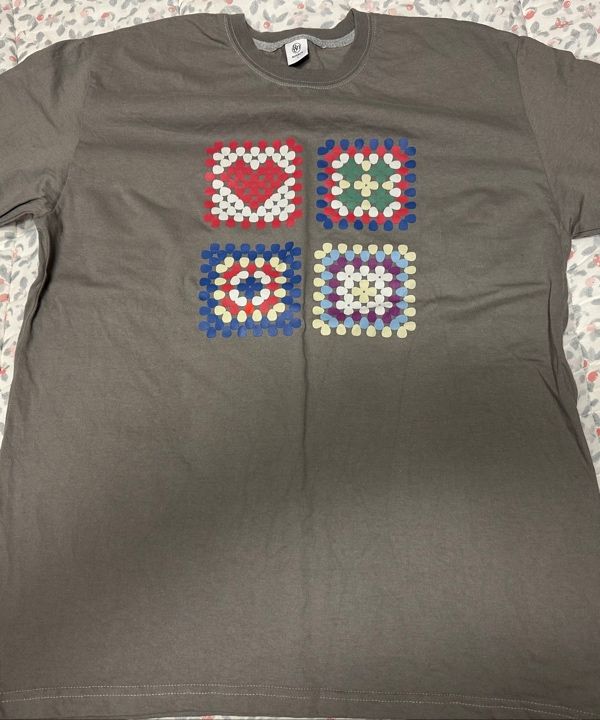 【RONRON】24F/W★ CROCHET SQUARE OVER FIT T SHIRT MUSINSA | RONRON CROCHET SQUARE OVER FIT T SHIRT GREY
