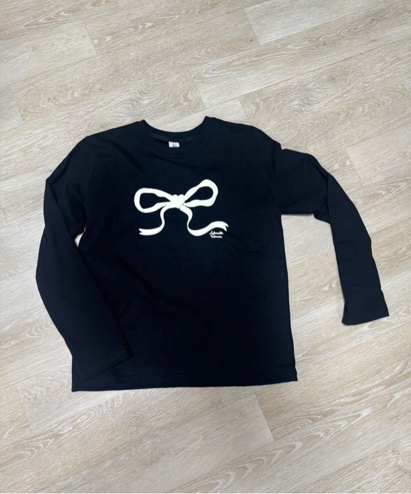 Tシャツ・カットソー RONRON EMBO HEART RIBBON BASIC FIT LONG SLEEVE WHITE MUSINSA | RONRON EMBO HEART RIBBON BASIC FIT LONG SLEEVE WHITE